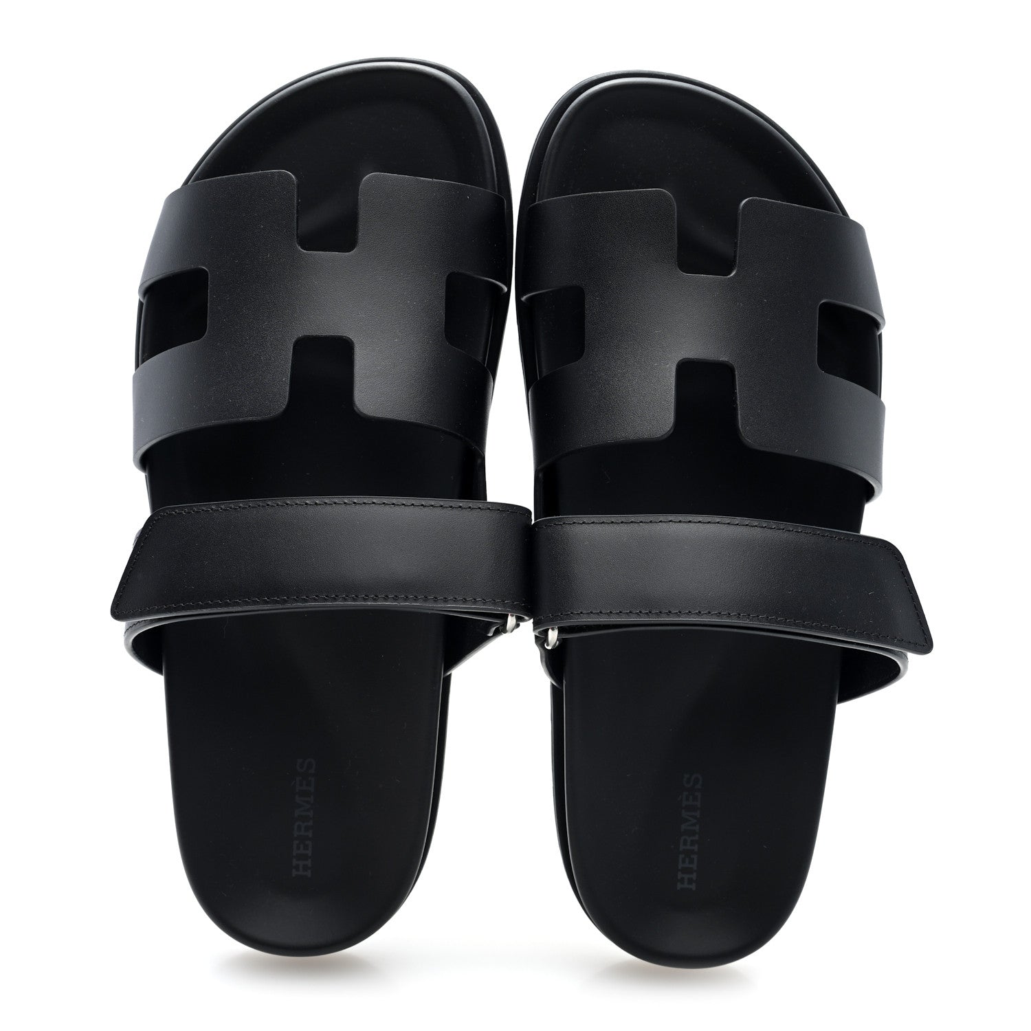 Hermes Calfskin Womens Chypre Sandals 39 Black 5 of 10