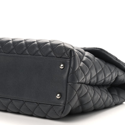 Chanel Caviar Lizard Quilted Large Coco Handle Flap Grey 9 of 9