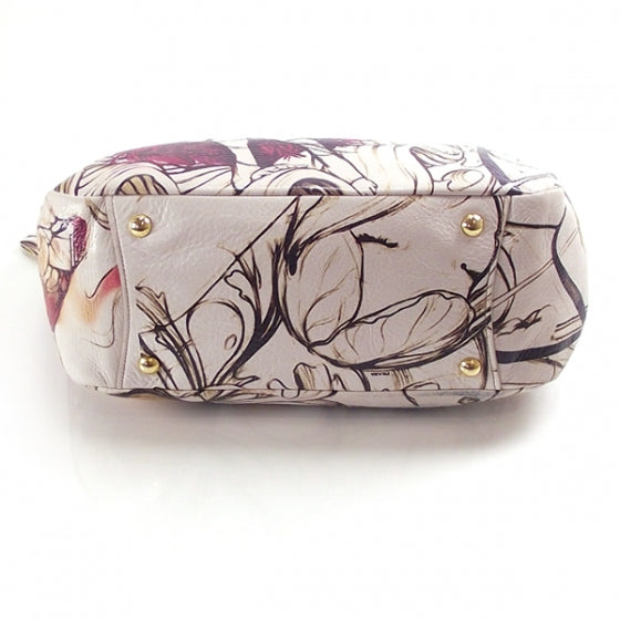 X JAMES JEAN Cervo Lux Fairy Print Hobo Prugna