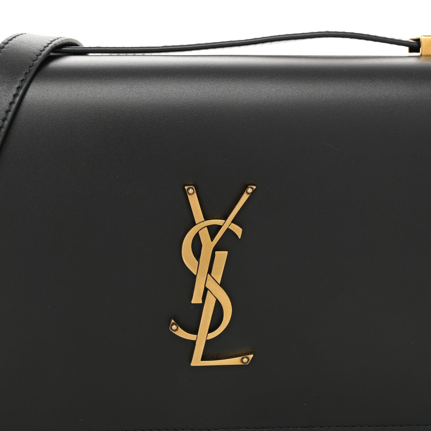 Calfskin Monogram Small Dylan Shoulder Bag Black