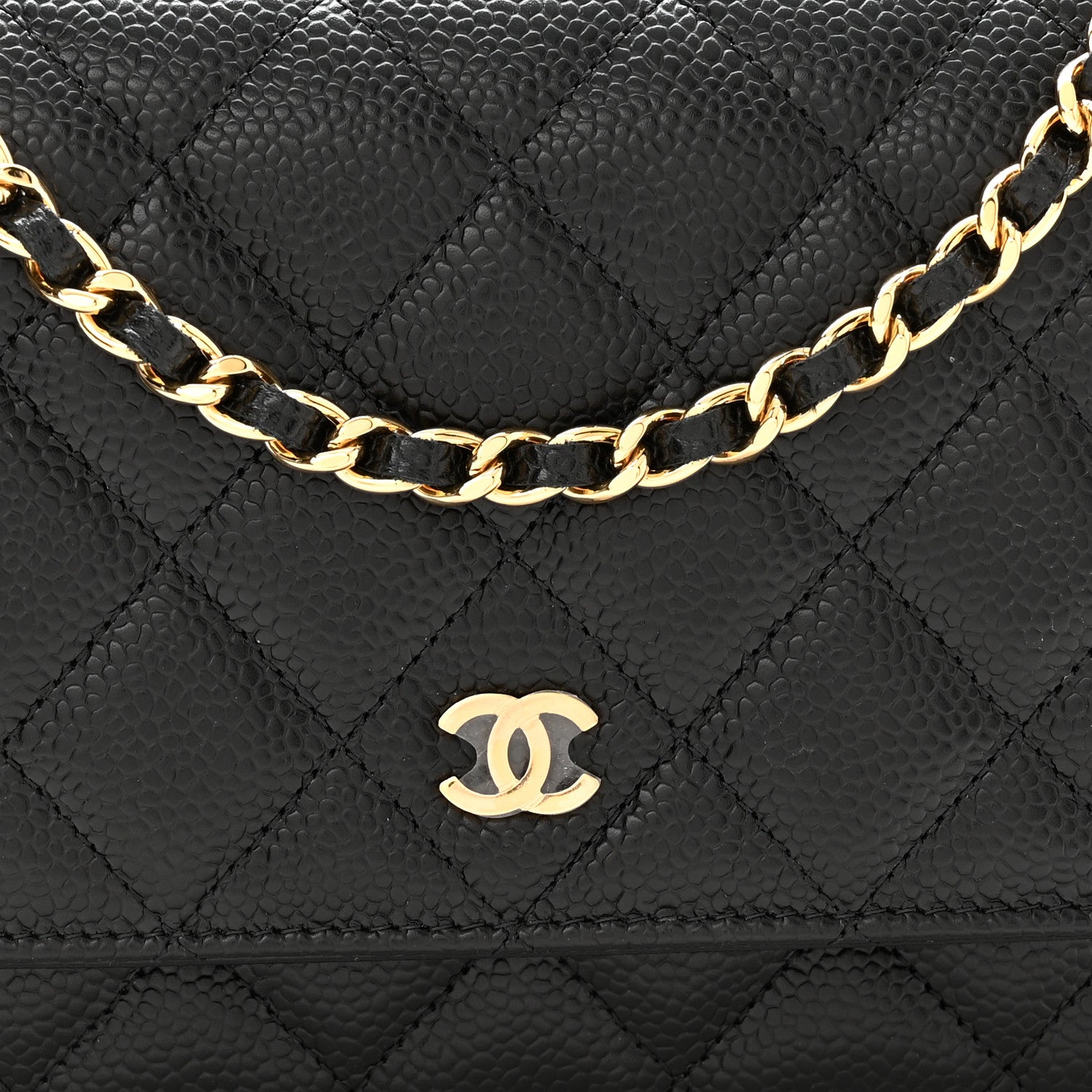 Chanel Caviar Quilted Wallet On Chain WOC Black 9 of 12