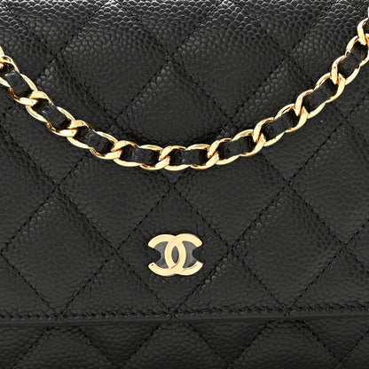 Chanel Caviar Quilted Wallet On Chain WOC Black 9 of 12