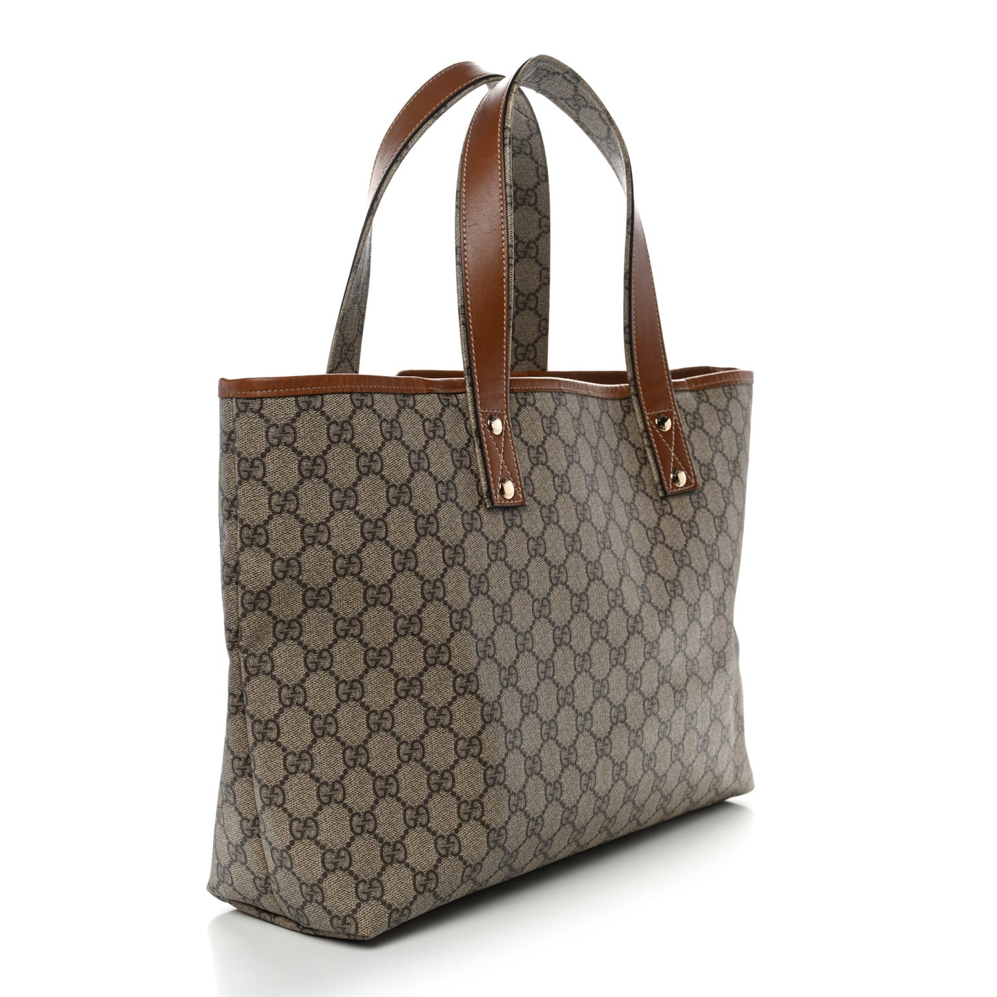 GG Plus Monogram Medium Signature Web Loop Tote Light Brown
