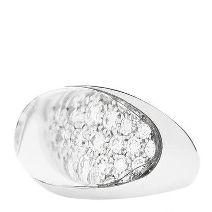 Cartier 18K White Gold Diamond Rock Crystal Myst de Cartier Ring 53 6.5 3 of 6