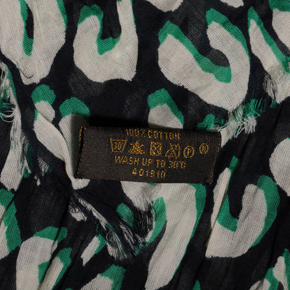 Louis Vuitton Cotton Leopard Pareo Scarf Blue Infini 7 of 7