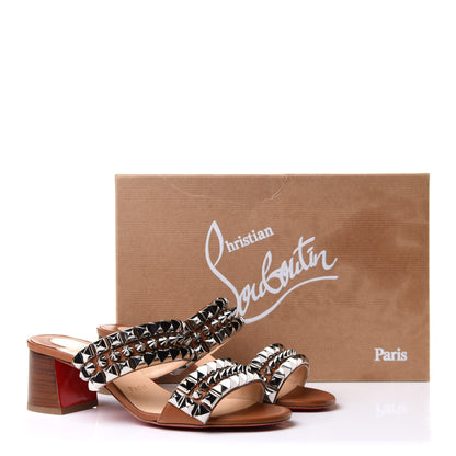 Christian Louboutin Calfskin Tina Goes Mad 55 Slide Sandals 36.5 Cuoio 10 of 10