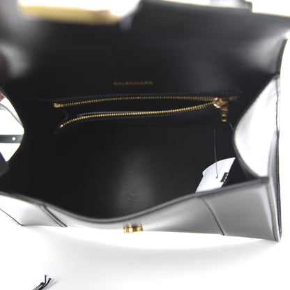Balenciaga Shiny Box Calfskin Small Hourglass Top Handle Bag Black 5 of 9