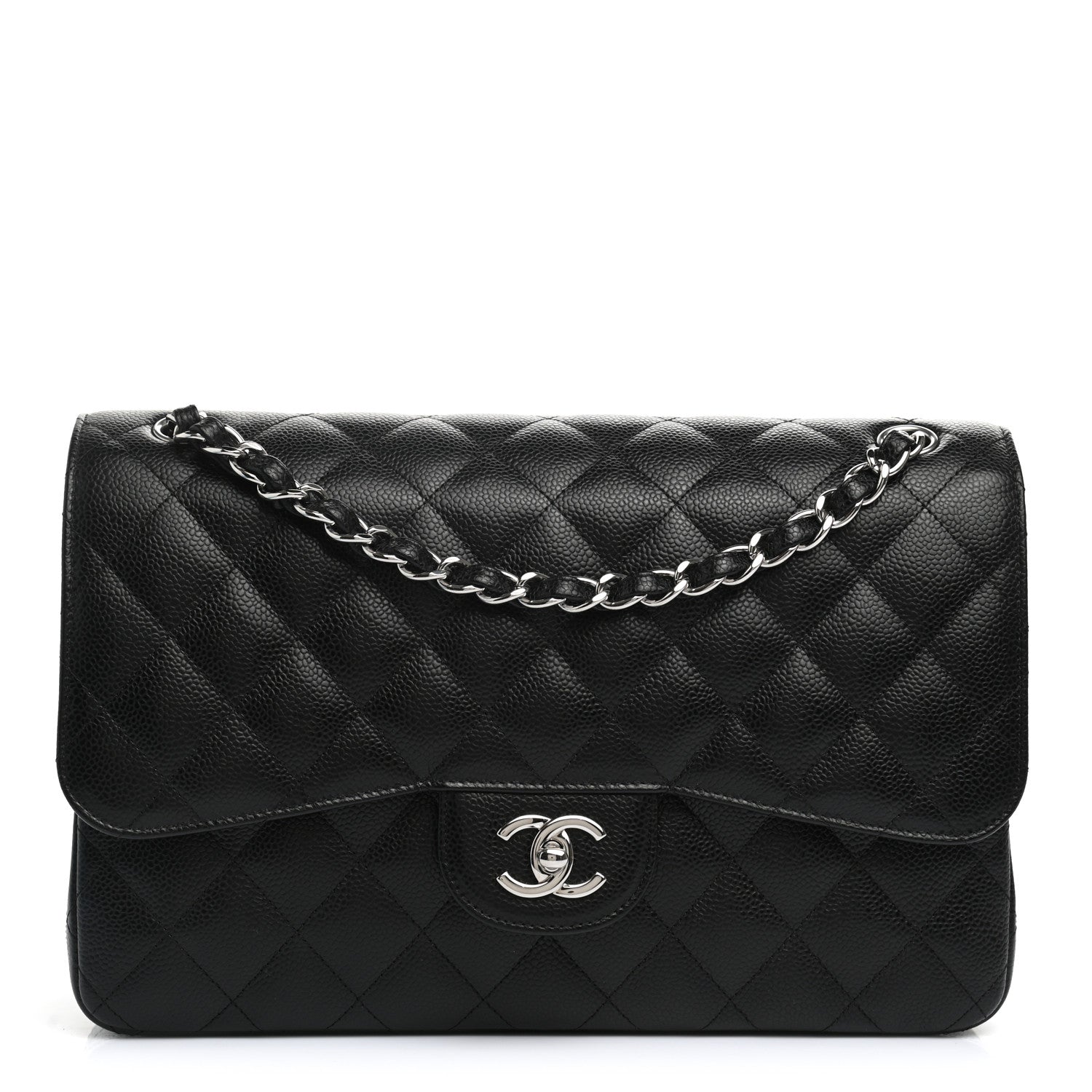 Chanel Caviar Quilted Jumbo Double Flap Black 1 of 11