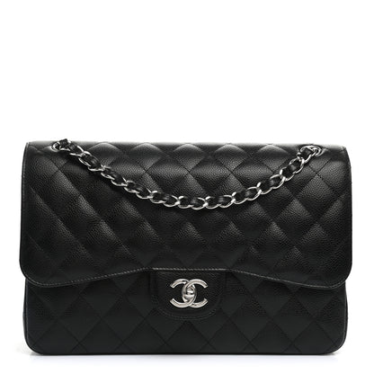 Chanel Caviar Quilted Jumbo Double Flap Black 1 of 11