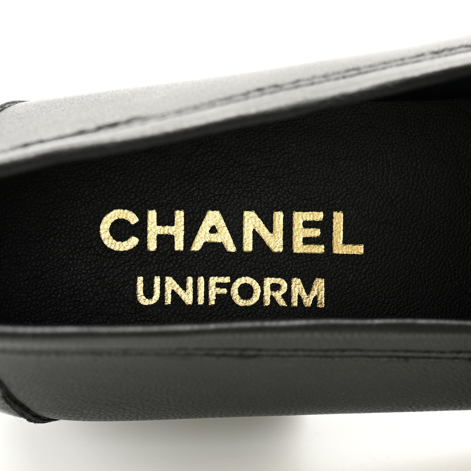 Chanel Calfskin Womens Stitched CC Loafers 36 Black 6 of 10