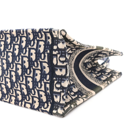 Christian Dior Oblique Small Book Tote Blue Multicolor 10 of 12