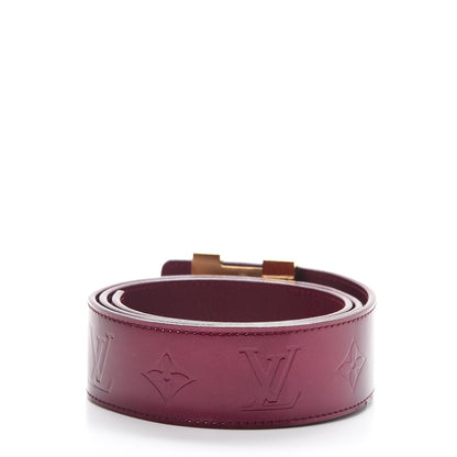 Louis Vuitton Vernis LV Facettes Belt 80 32 Rouge Fauviste 3 of 10