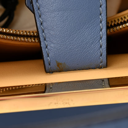Fendi Vitello Dolce Century Petite 2Jours Tote Blue 6 of 9