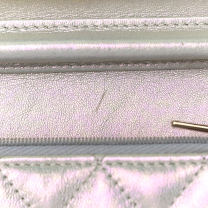 Chanel Iridescent Lambskin Quilted Mini Wallet On Chain WOC Ivory 12 of 12