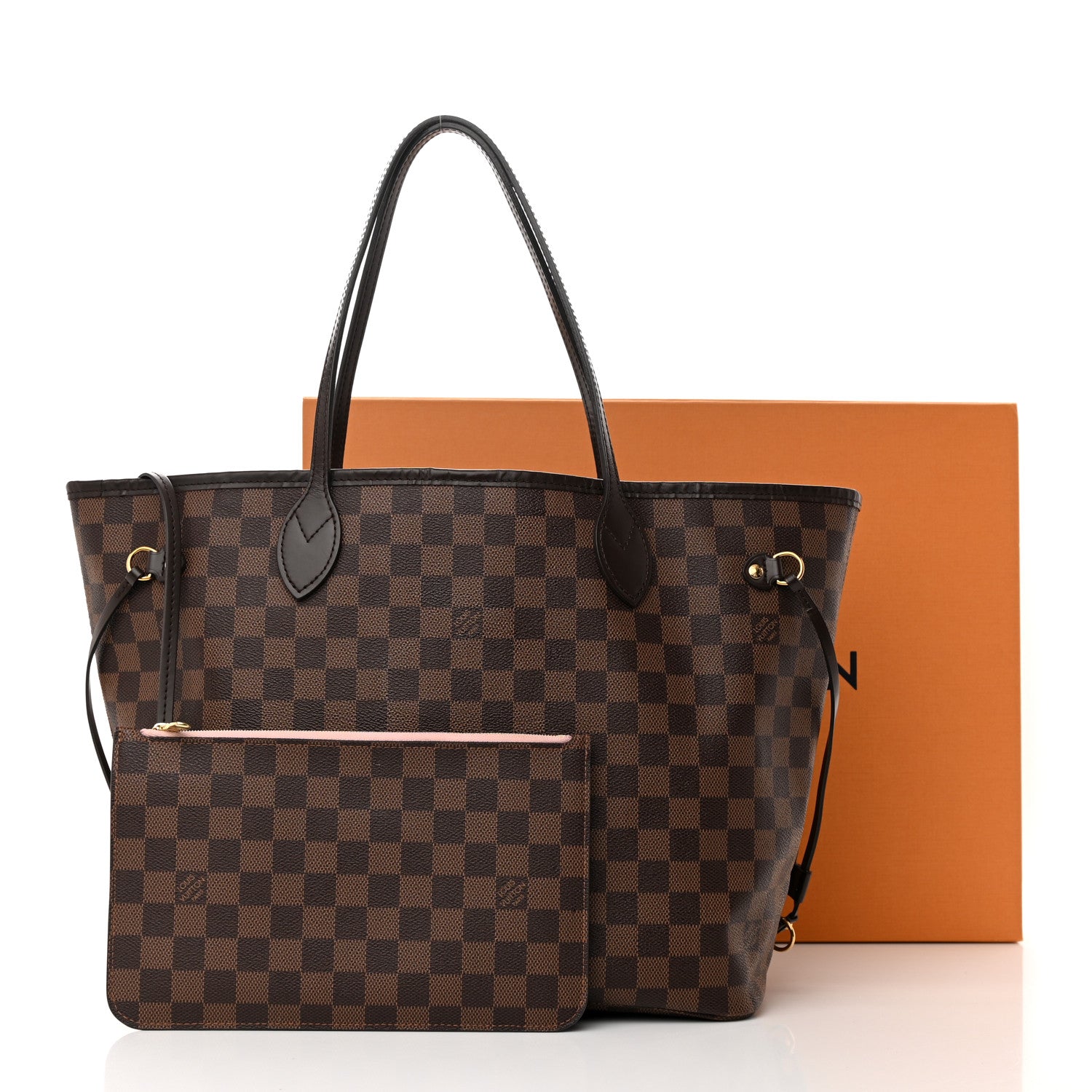 Louis Vuitton Damier Ebene Neo Neverfull MM Rose Ballerine 19 of 19