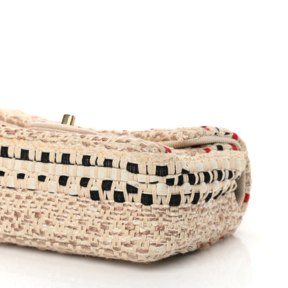 Chanel Tweed Chain Braid Mini Flap Beige White Red 10 of 10