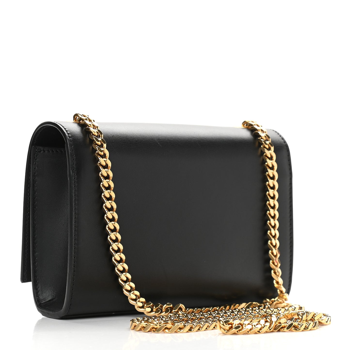 Calfskin Small Classic Monogram Kate Tassel Satchel Black