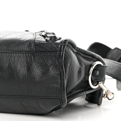 Balenciaga Matte Goatskin Rubber Covered Classic Hardware Mini City Black 10 of 13