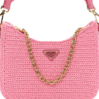 Prada Yarn Raffia Effect Crochet Re-Edition 2005 Shoulder Bag Petalo 7 of 9