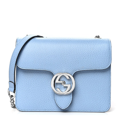 Gucci Dollar Calfskin Small Interlocking G Shoulder Bag Mineral Blue 1 of 11