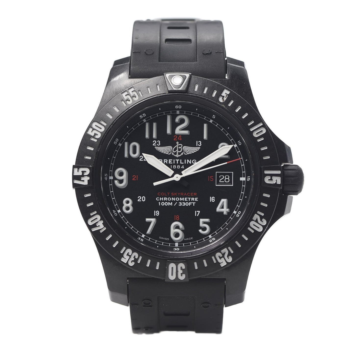 Breitlight Rubber 45mm Colt Skyracer Quartz Watch Black X74320