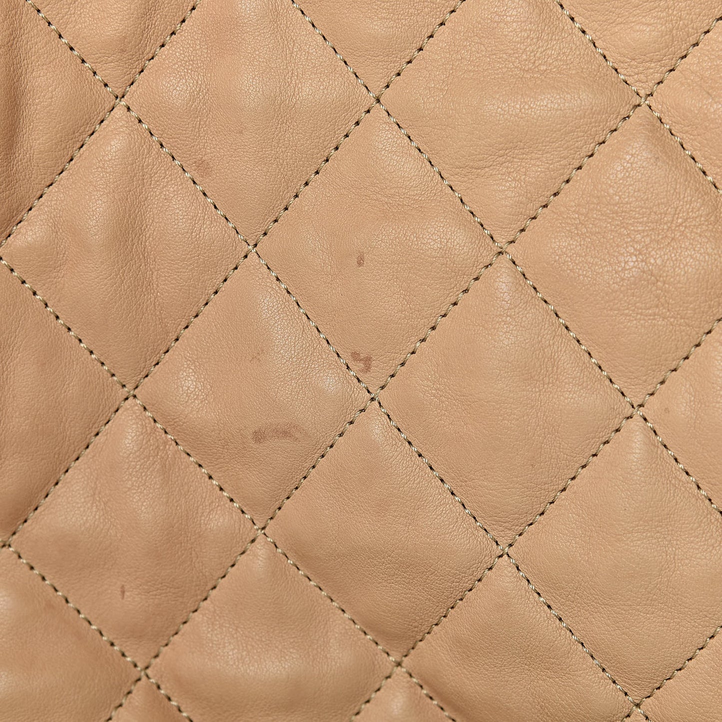 Calfskin Quilted Large Chain Me Hobo Beige