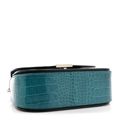 Louis Vuitton Shiny Alligator Vivienne NM Turquoise 4 of 10