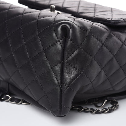 Chanel Lambskin Quilted Drawstring Backpack Navy Blue 9 of 15
