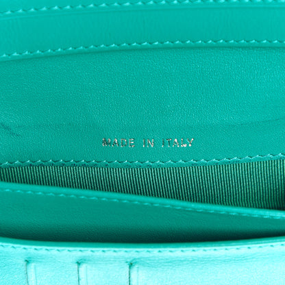 Chanel Patent Quilted Zip Pocket Wallet Turquoise 7 of 26