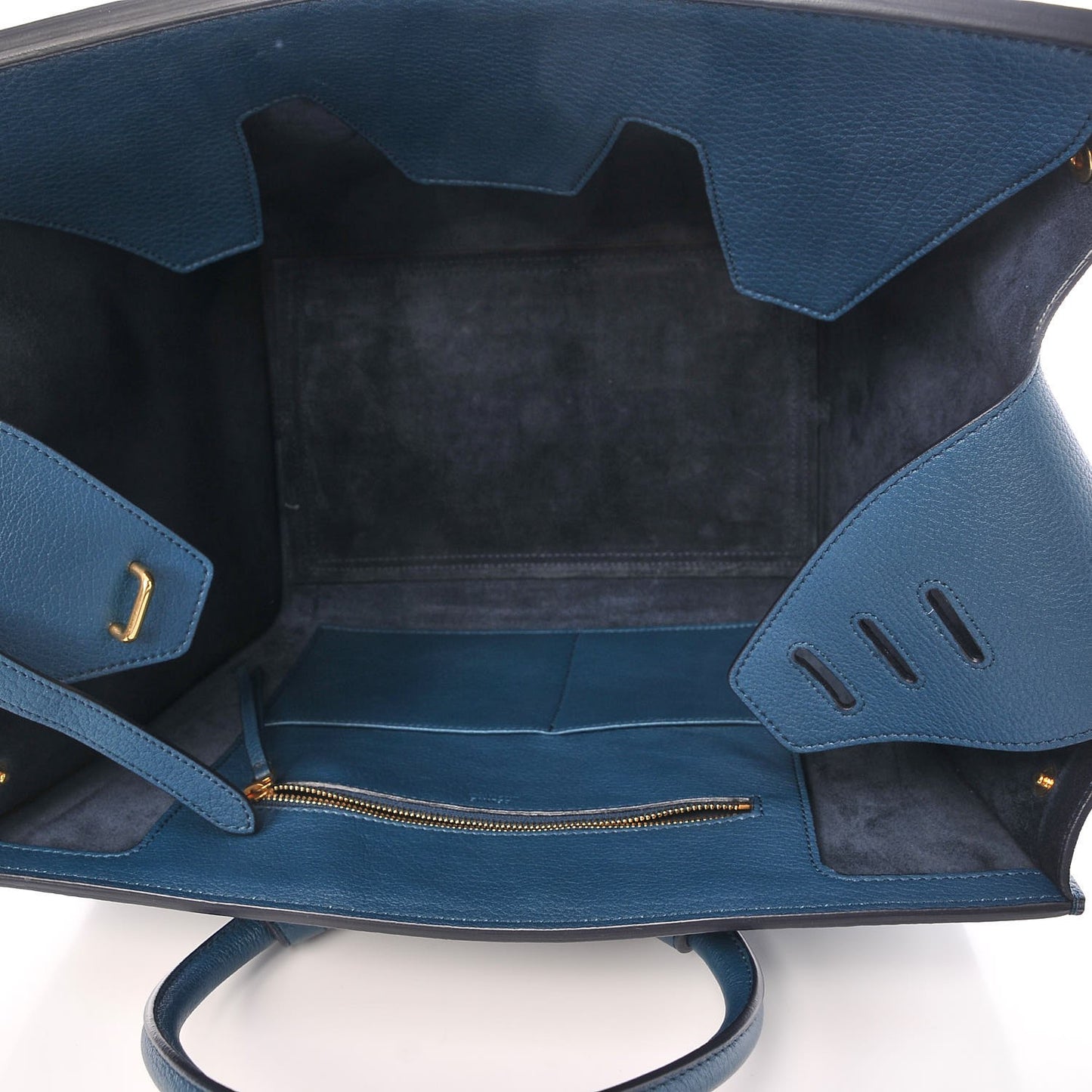 Crisped Calfskin Small Tie Knot Tote Metallic Blue