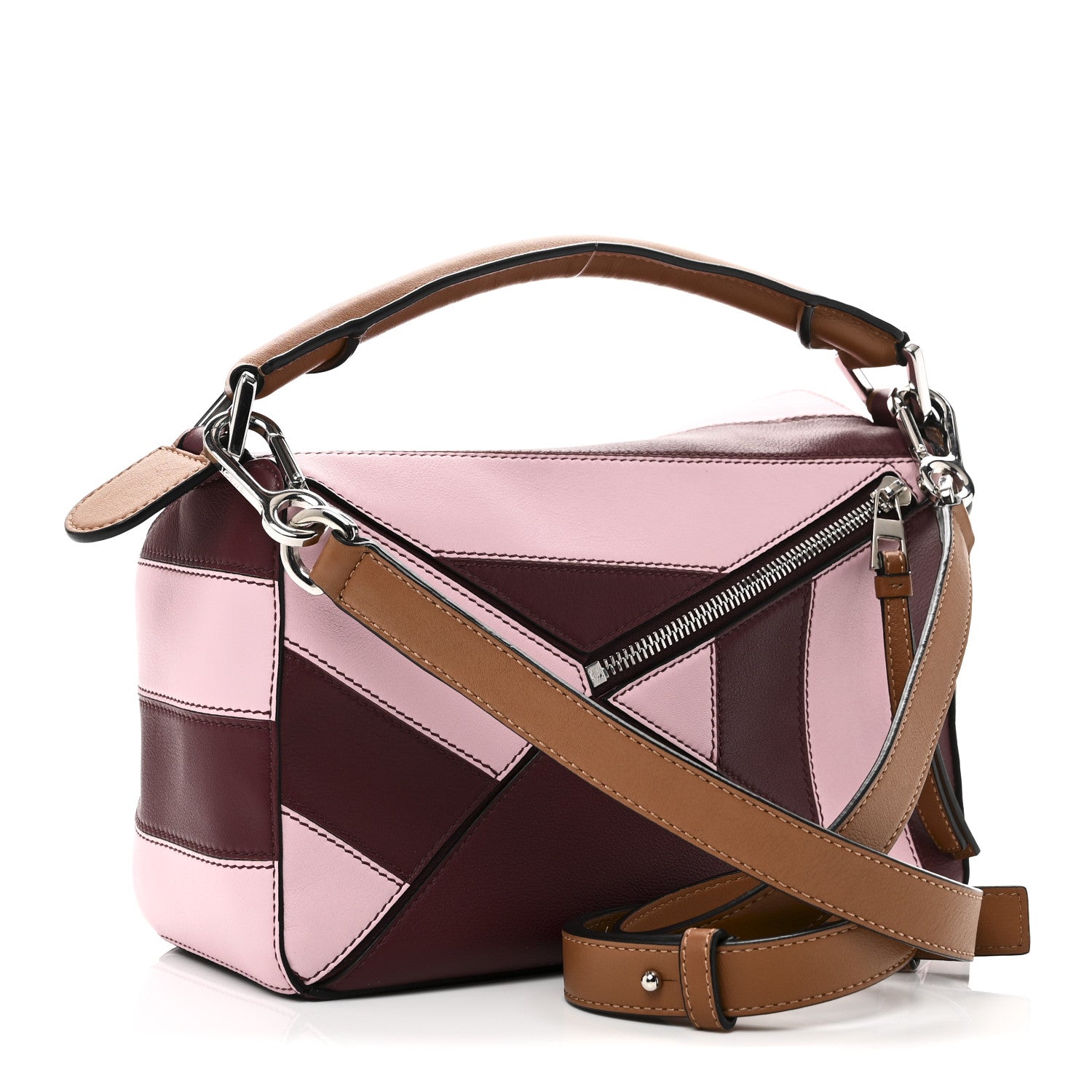 Loewe Calfskin Rugby Small Puzzle Bag Wine Pastel Pink 3 of 9