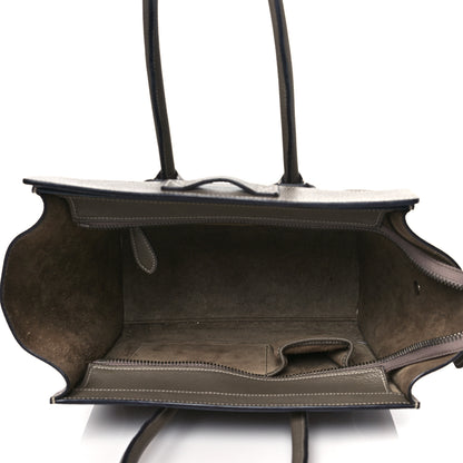Celine Drummed Calfskin Micro Luggage Souris 5 of 10