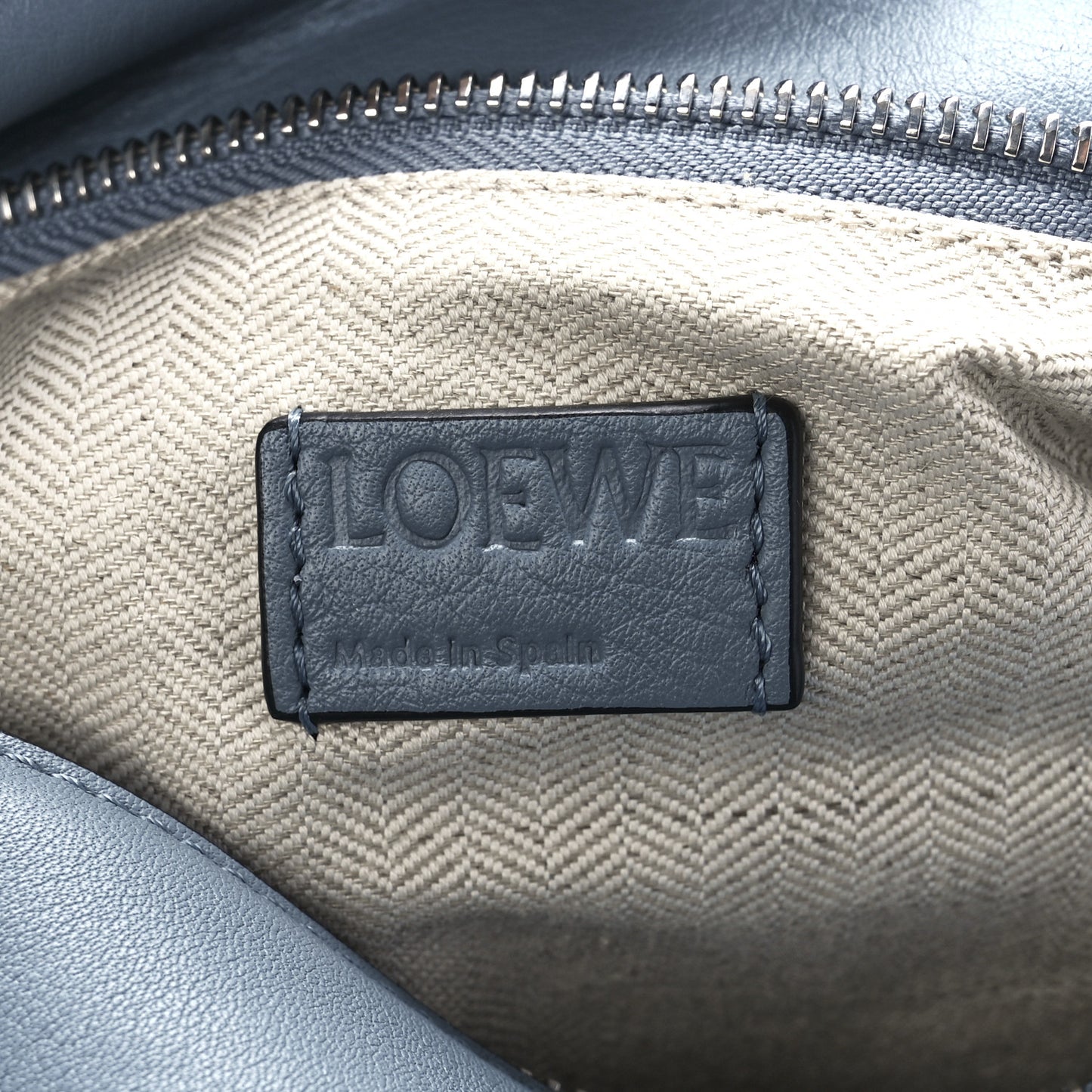 Calfskin Medium Puzzle Bag Stone Blue