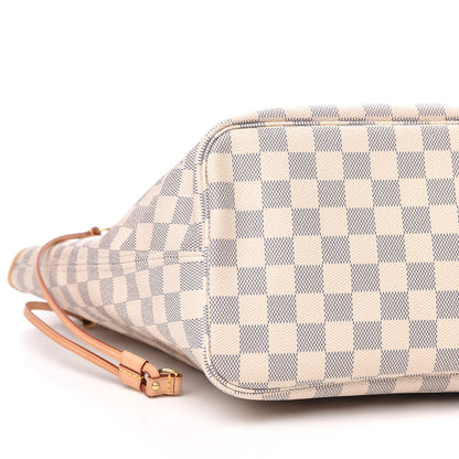 Louis Vuitton Damier Azur Neo Neverfull MM Rose Ballerine 7 of 9