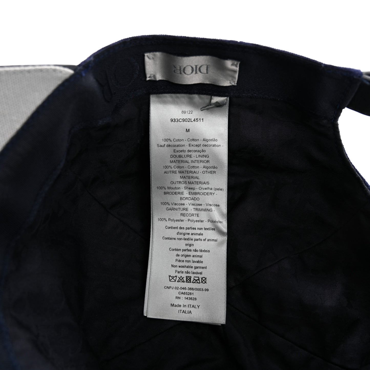 Cotton Embroided Baseball Cap M Blue