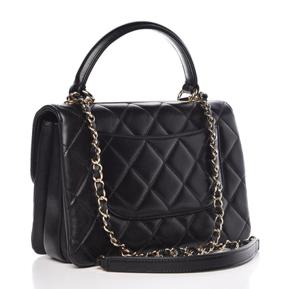 Chanel Lambskin Quilted Small Trendy CC Dual Handle Flap Bag Black 2 of 11