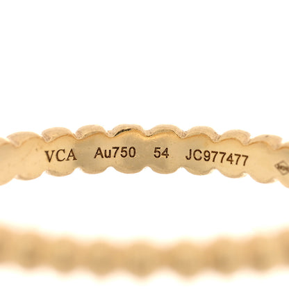 Van Cleef & Arpels 18K Yellow Gold Small Perlee Ring 54 7 4 of 5