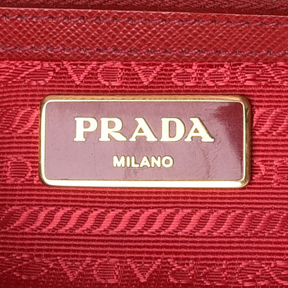 Prada Saffiano Small Galleria Double Zip Tote Fuoco 6 of 14