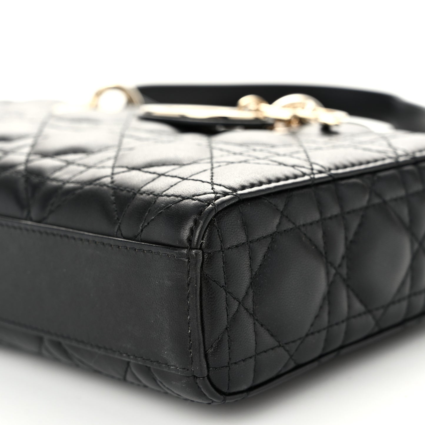 Lambskin Cannage Medium Lady D-Joy Black