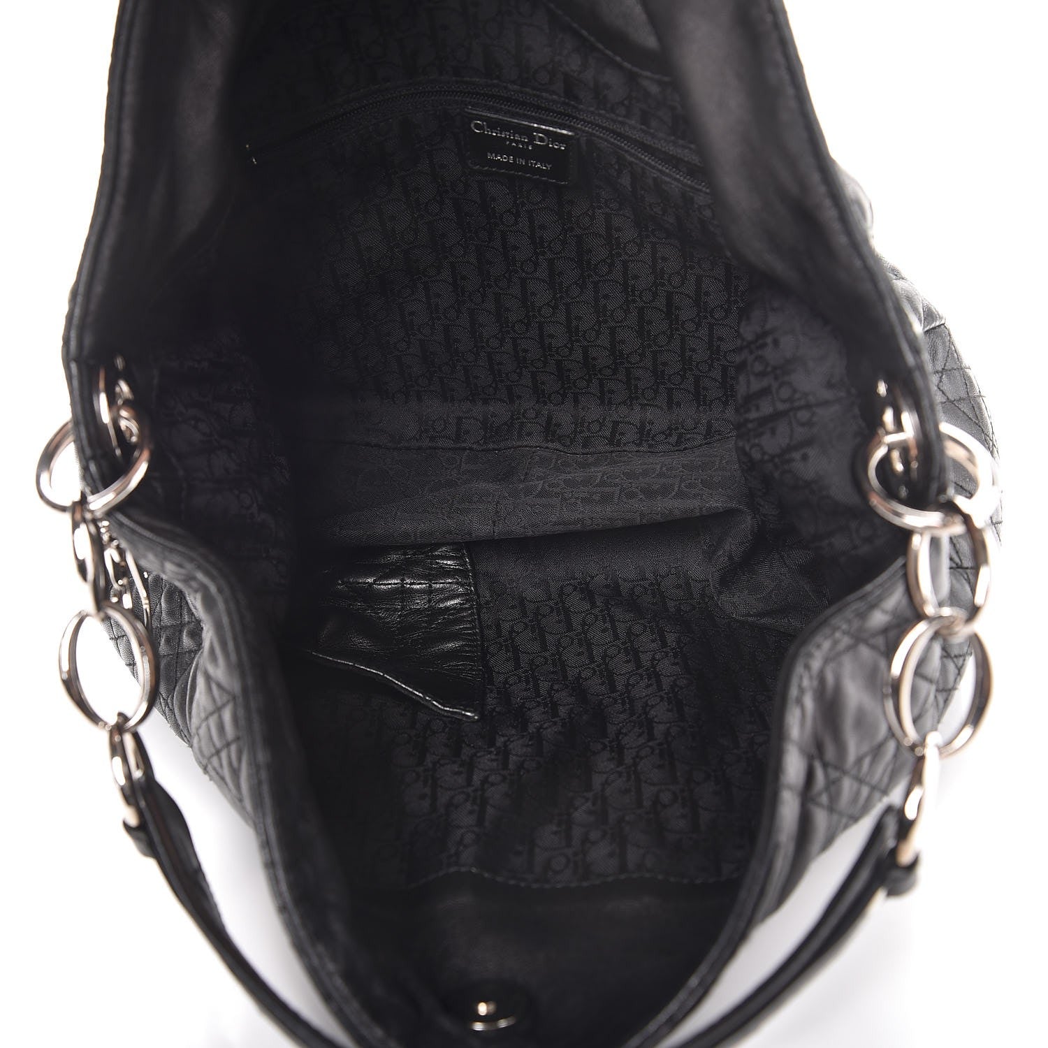 Christian Dior Lambskin Cannage Small Dior Soft Hobo Black 5 of 16