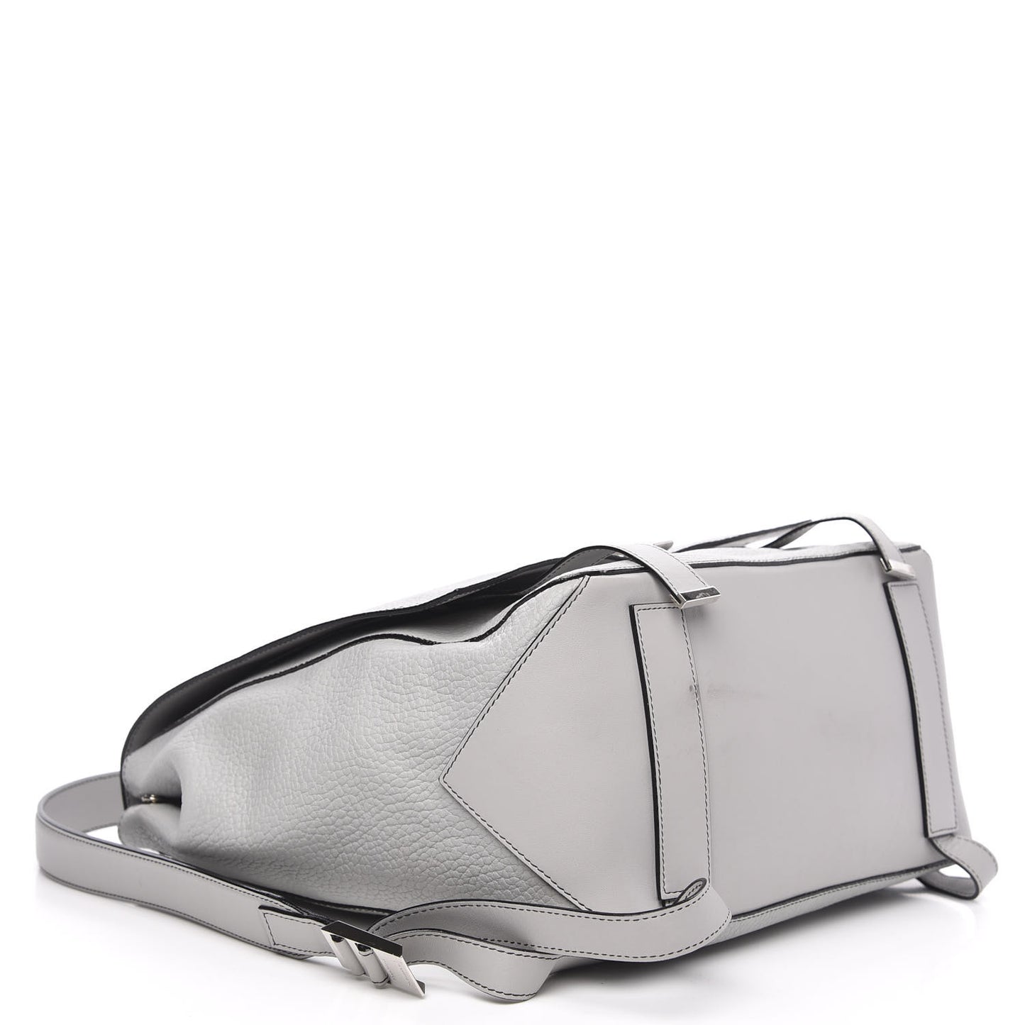 Pebbled Calfskin Small PS Courier Backpack Heather Grey