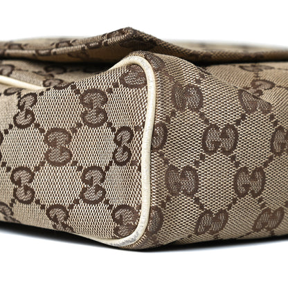 Gucci Monogram Small Flap Messenger Bag Beige Off White 14 of 22