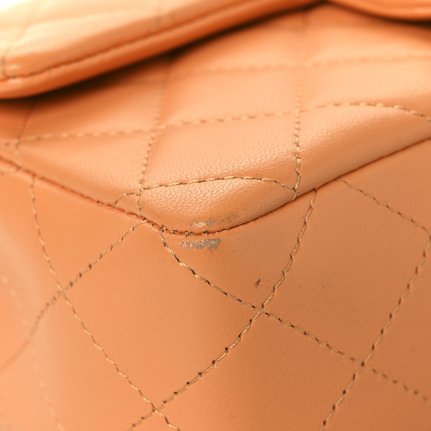 Chanel Lambskin Quilted Mini Rectangular Flap Orange 9 of 14