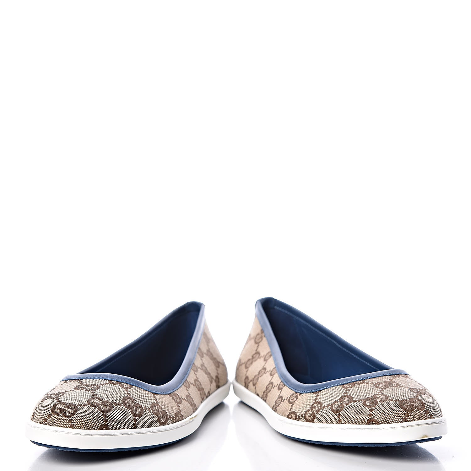 Gucci Monogram Ballet Flats 37 Blue 6 of 15