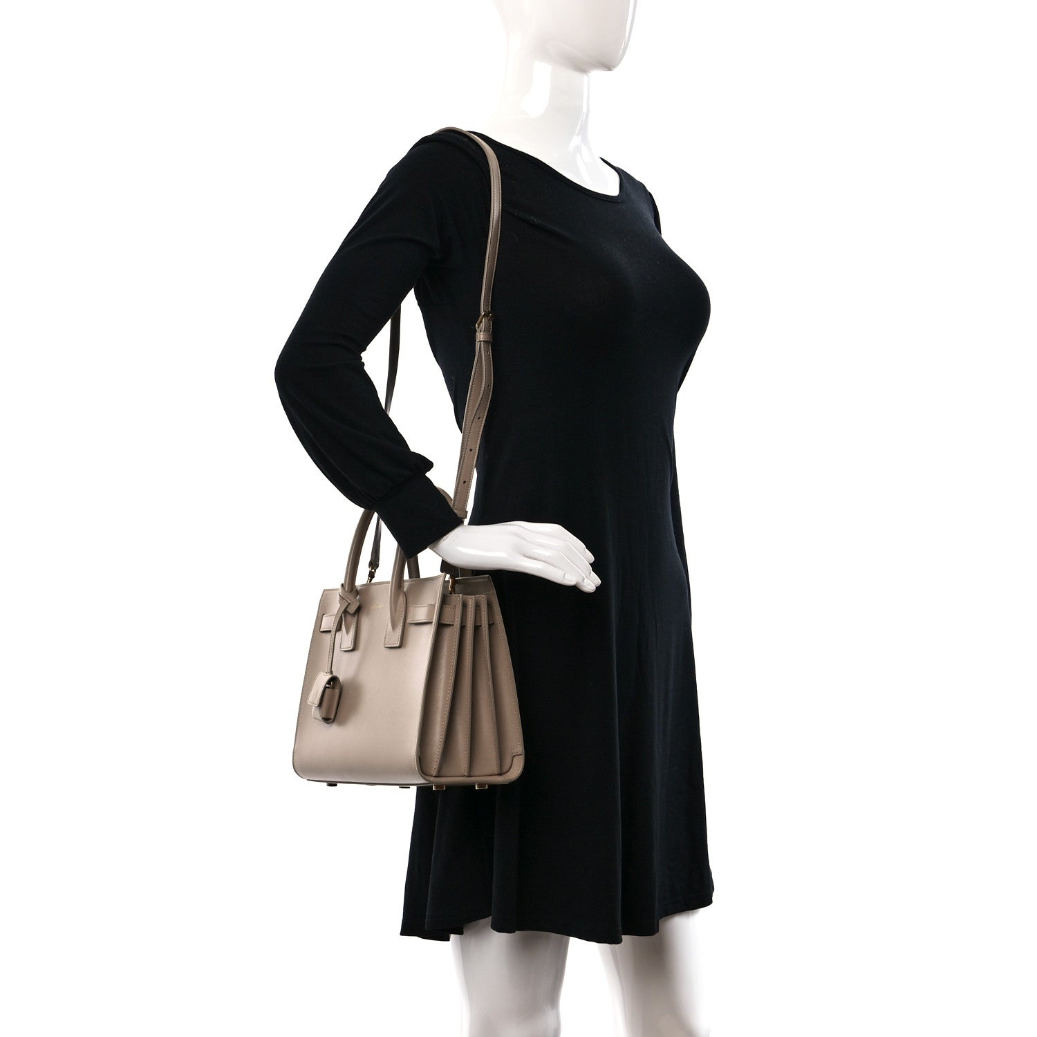 Saint Laurent Calfskin Baby Sac De Jour Dark Beige 2 of 9
