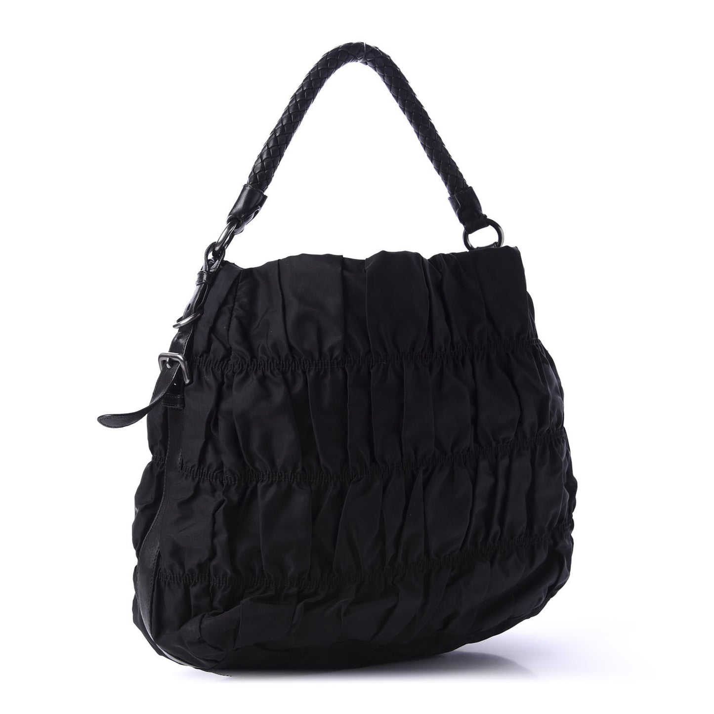 Tessuto Nylon Gaufre Hobo Black