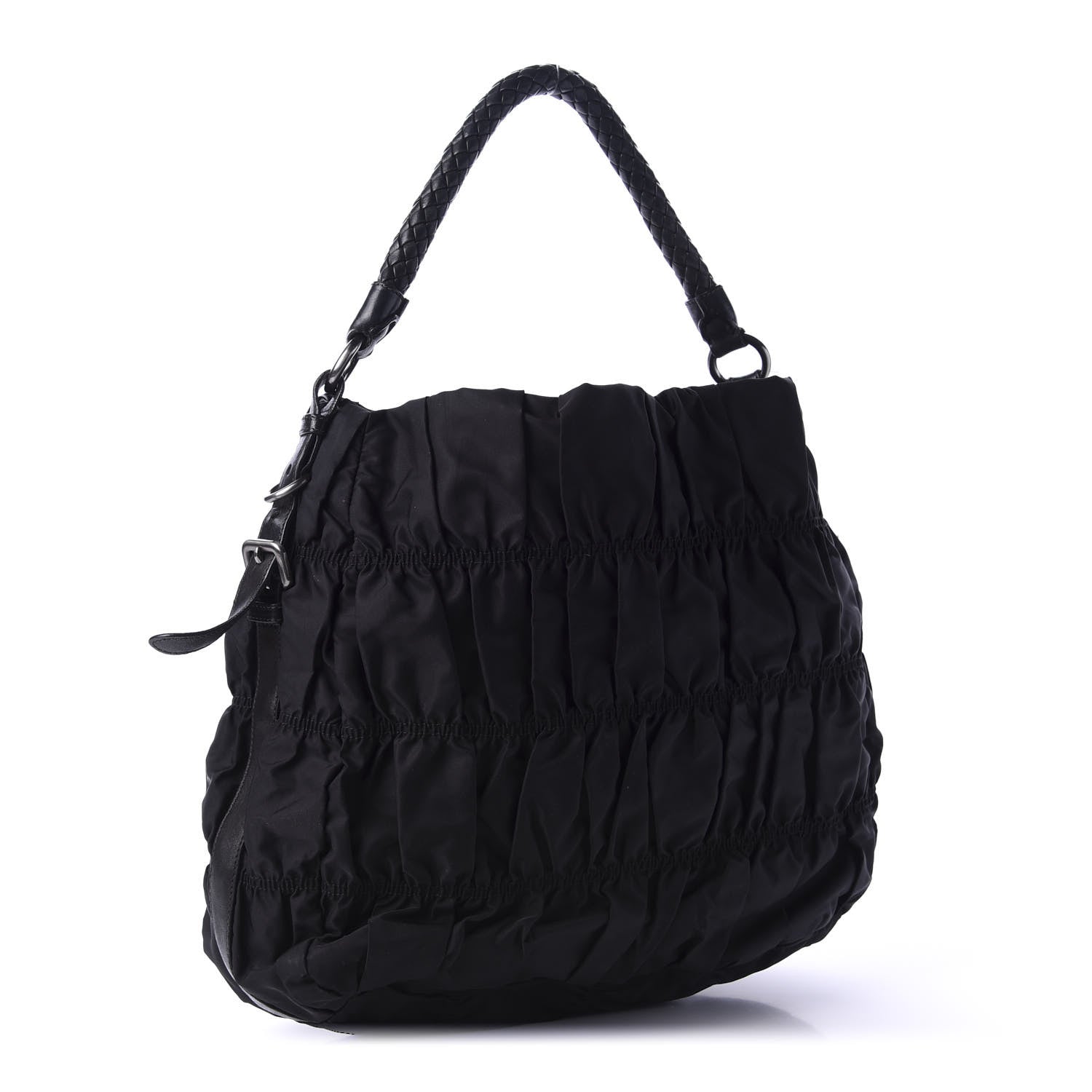 Prada Tessuto Nylon Gaufre Hobo Black 3 of 11