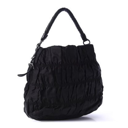 Prada Tessuto Nylon Gaufre Hobo Black 3 of 11