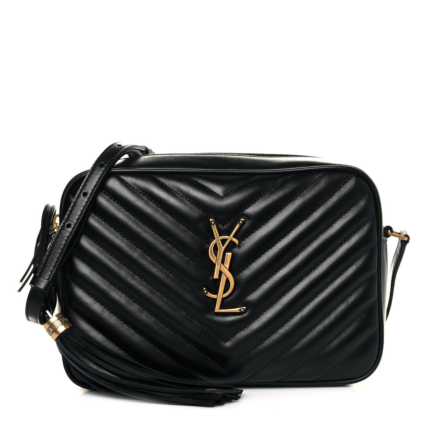 Calfskin Matelasse Monogram Lou Camera Bag Black