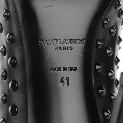 Saint Laurent Calfskin Paris Spiked 105 Pumps 41 Black 8 of 10